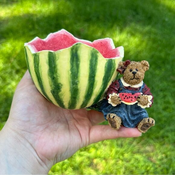 Boyds Bear Malinda McRind Watermelon Votive Candle Holder Figurine Retro Indie - Picture 1 of 7